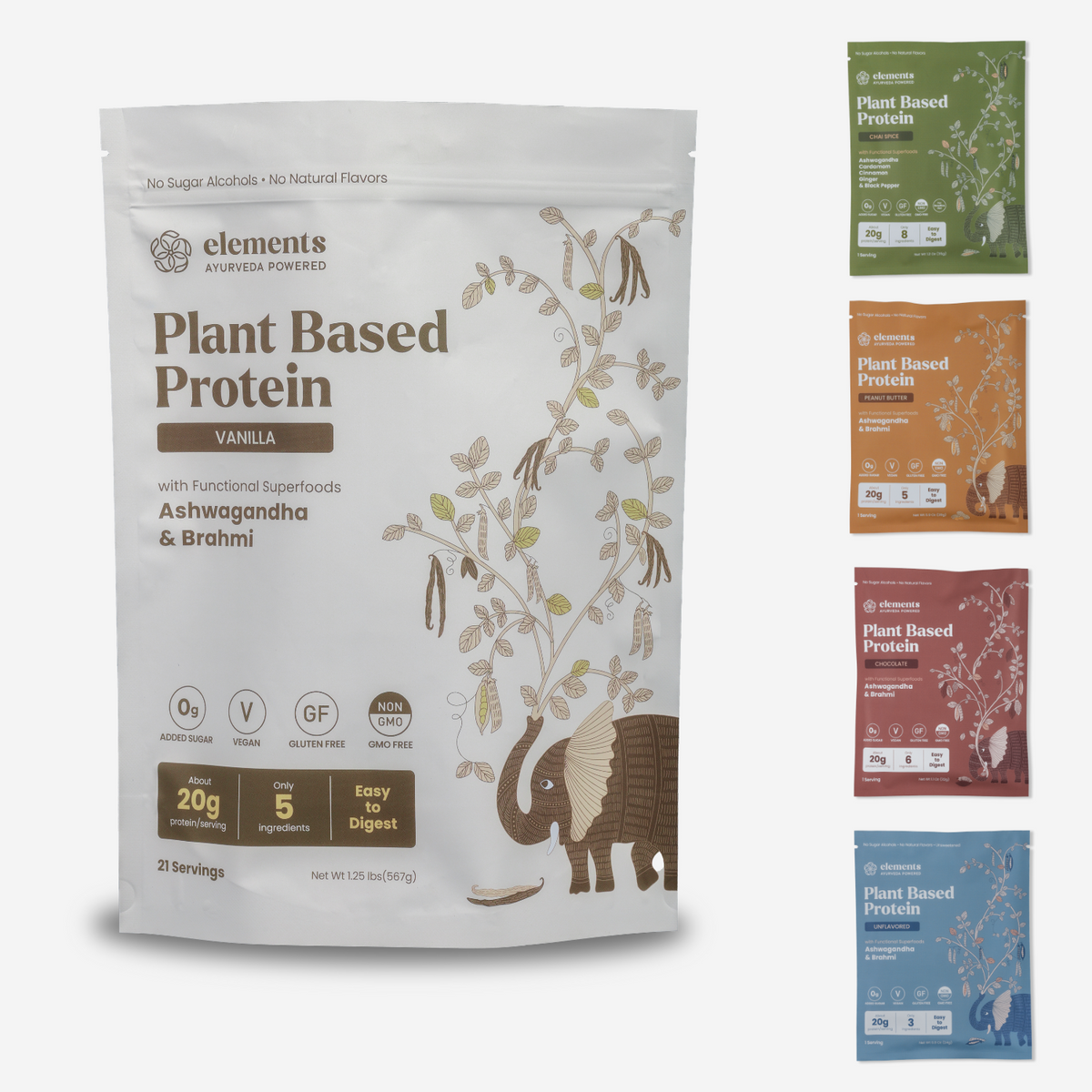 Elements Plant Based Protein + Travel Packs